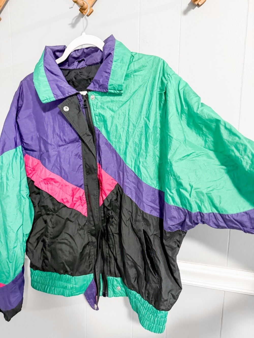 Vintage Andy Johns Colorblock Windbreaker Jacket - Picture 4 of 5